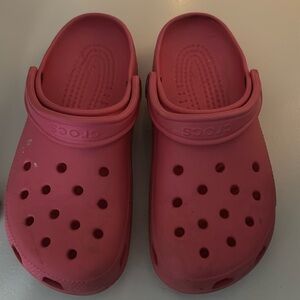 Pink crocs